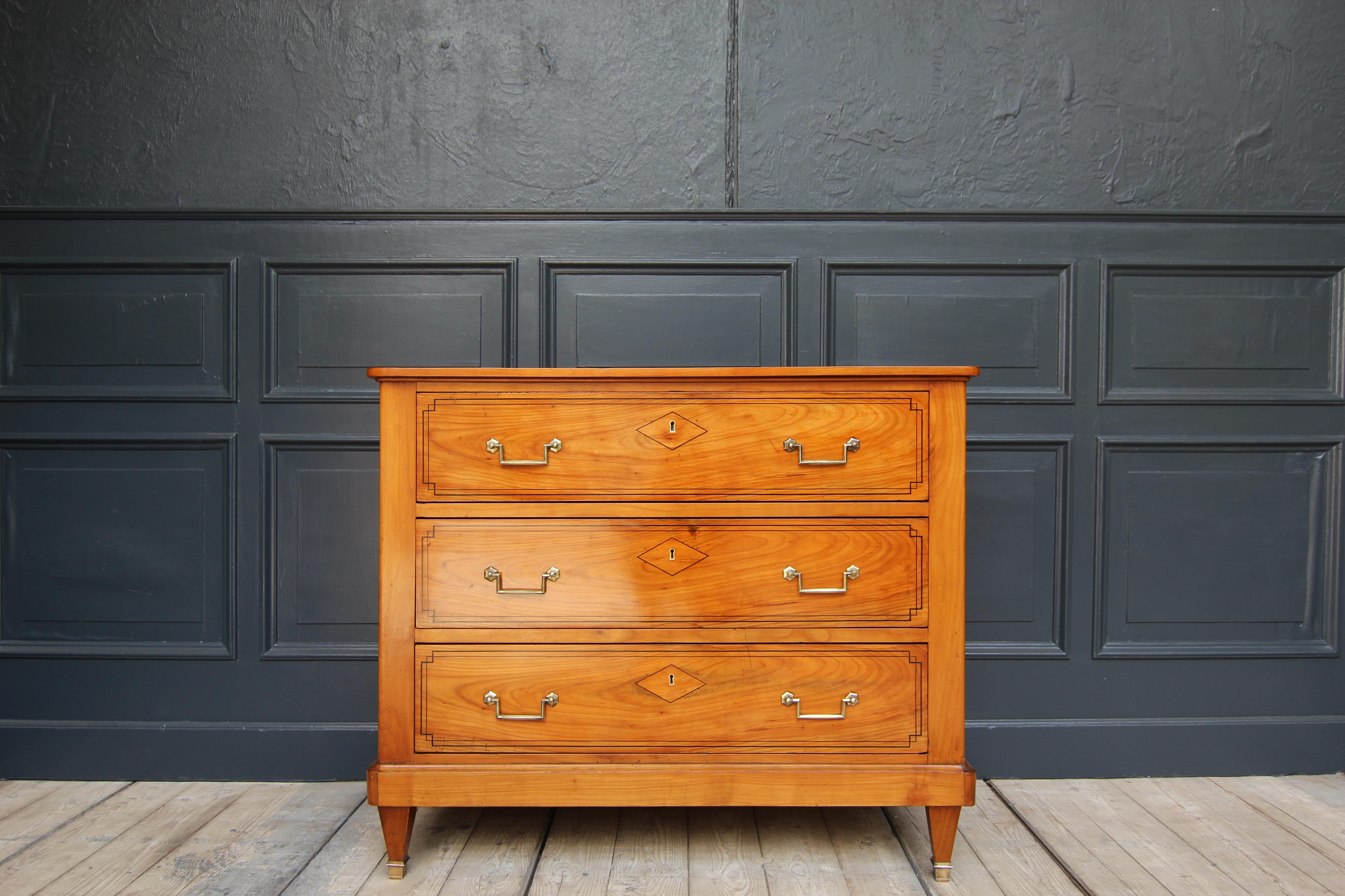 European 19th Century Cherrywood Directoire Chest of Drawers For Sale