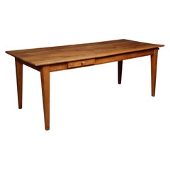 19th Century Cherrywood Farmhouse Kitchen Dining Table