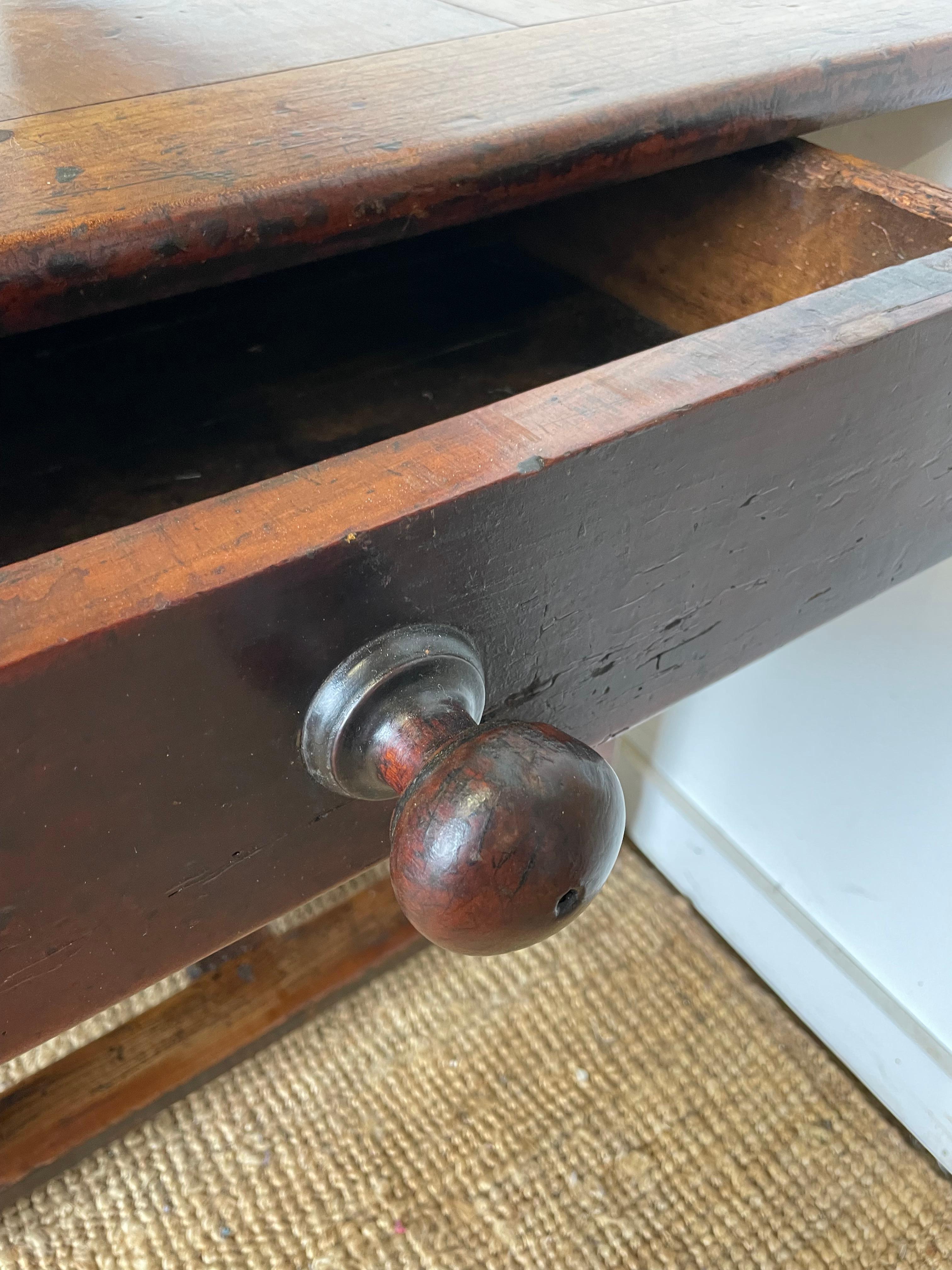 19th century Cherrywood French farmhouse table 2.5 meters For Sale 8