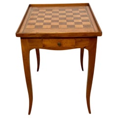 Antique 19th Century Petite Cherrywood Chessboard Table