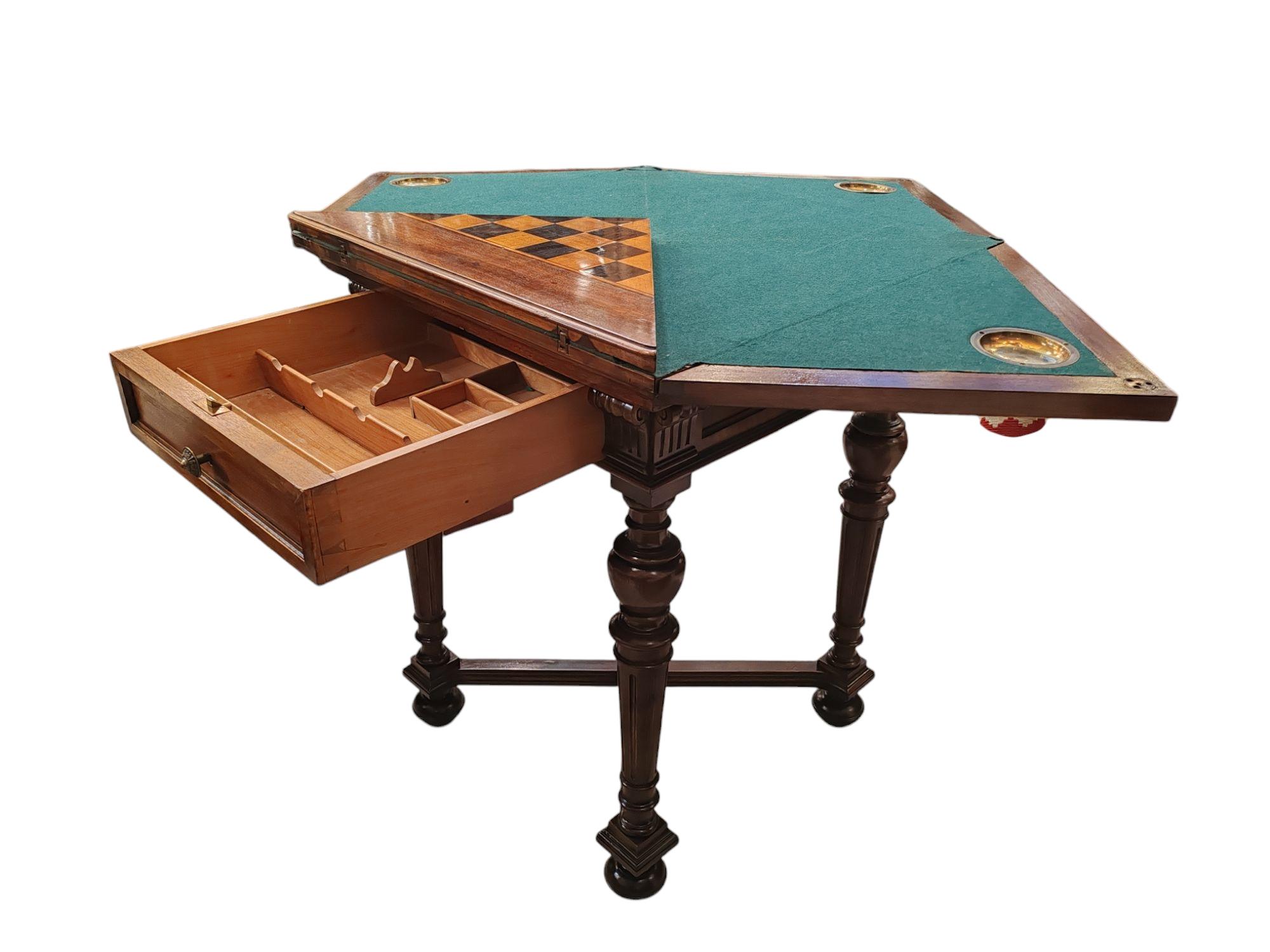 19th Century chess & card table For Sale 8