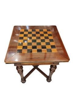 19th Century chess & card table