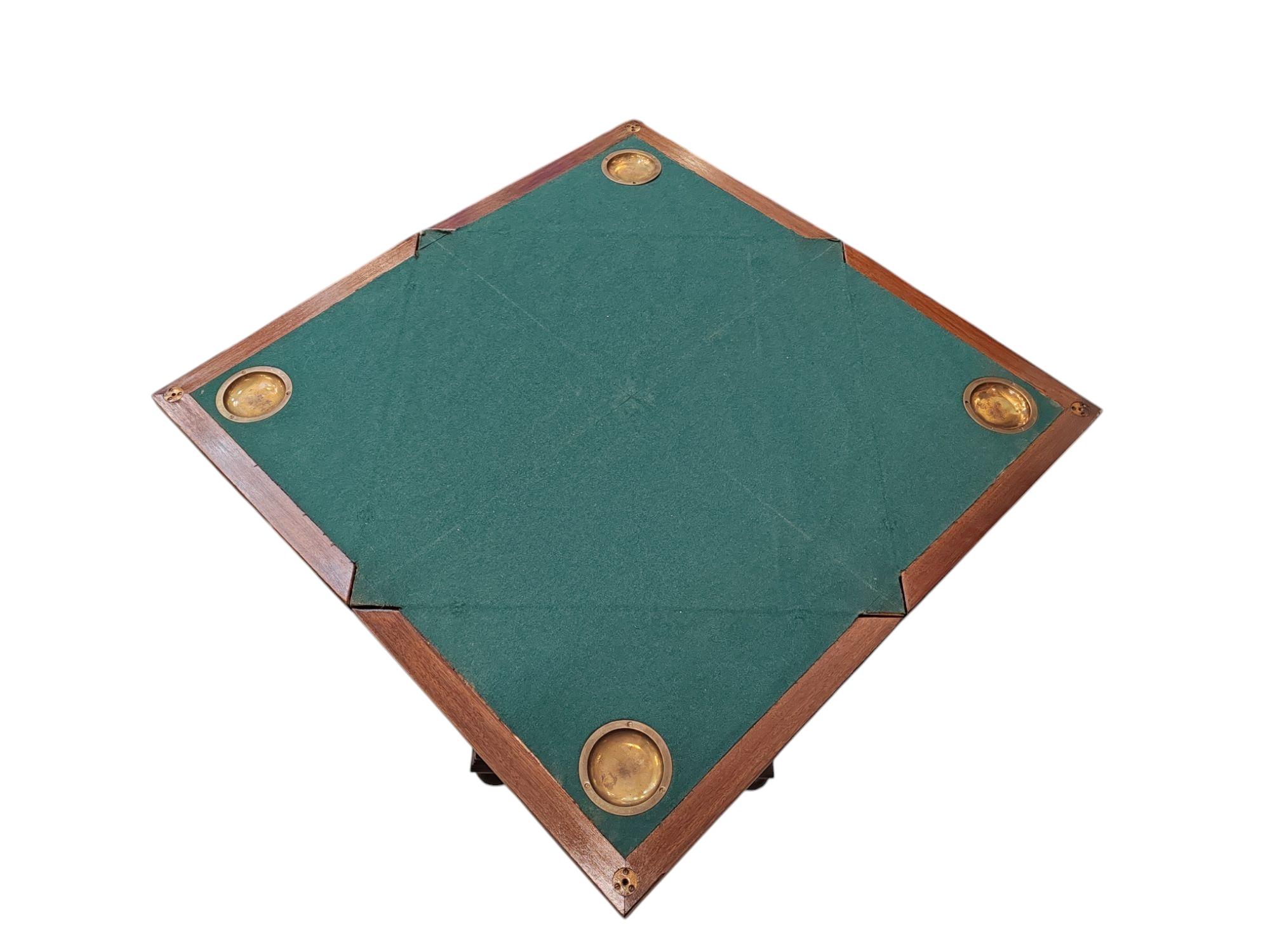 19th Century chess & card table For Sale 1