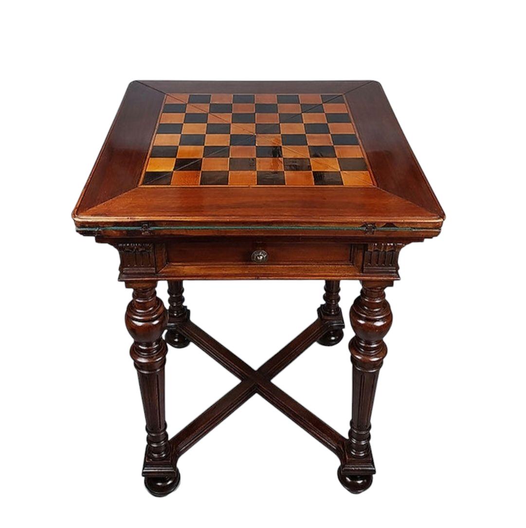 19th Century chess & card table