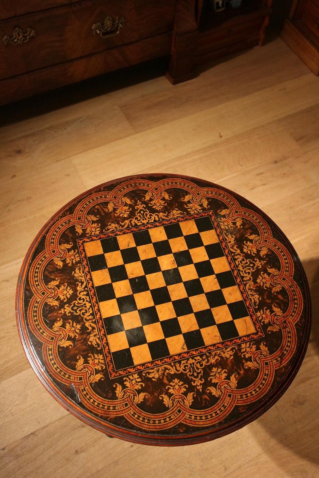 Mid-19th Century 19th Century Chess Table
