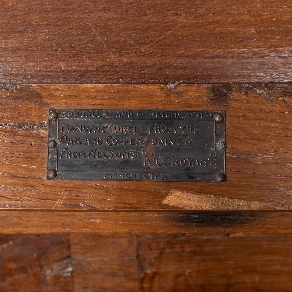 Chest Made from the Foudroyant Oak, Lord Nelson’s Flagship, circa 1890 7
