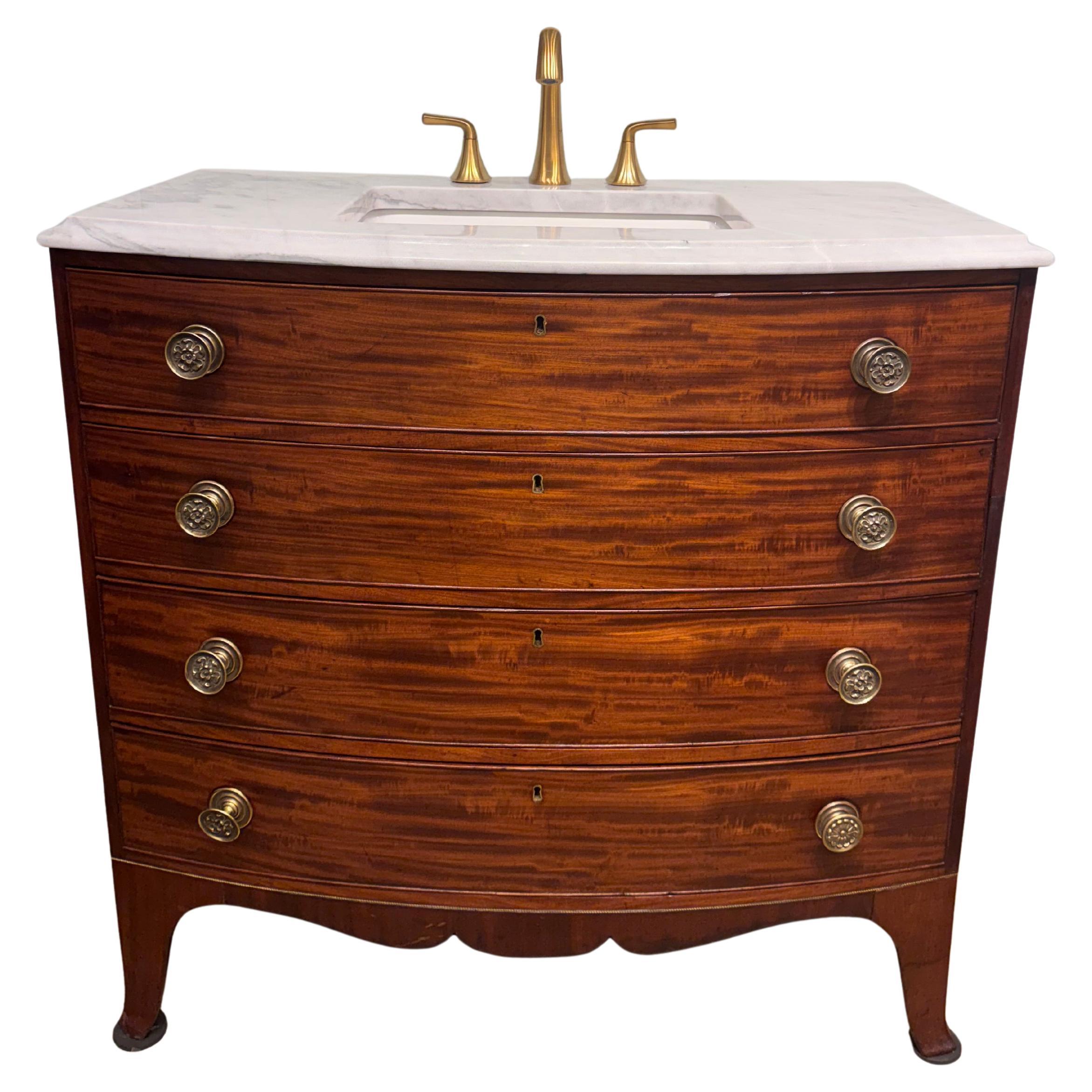 19th Century Chest of Drawers Bath Vanity For Sale