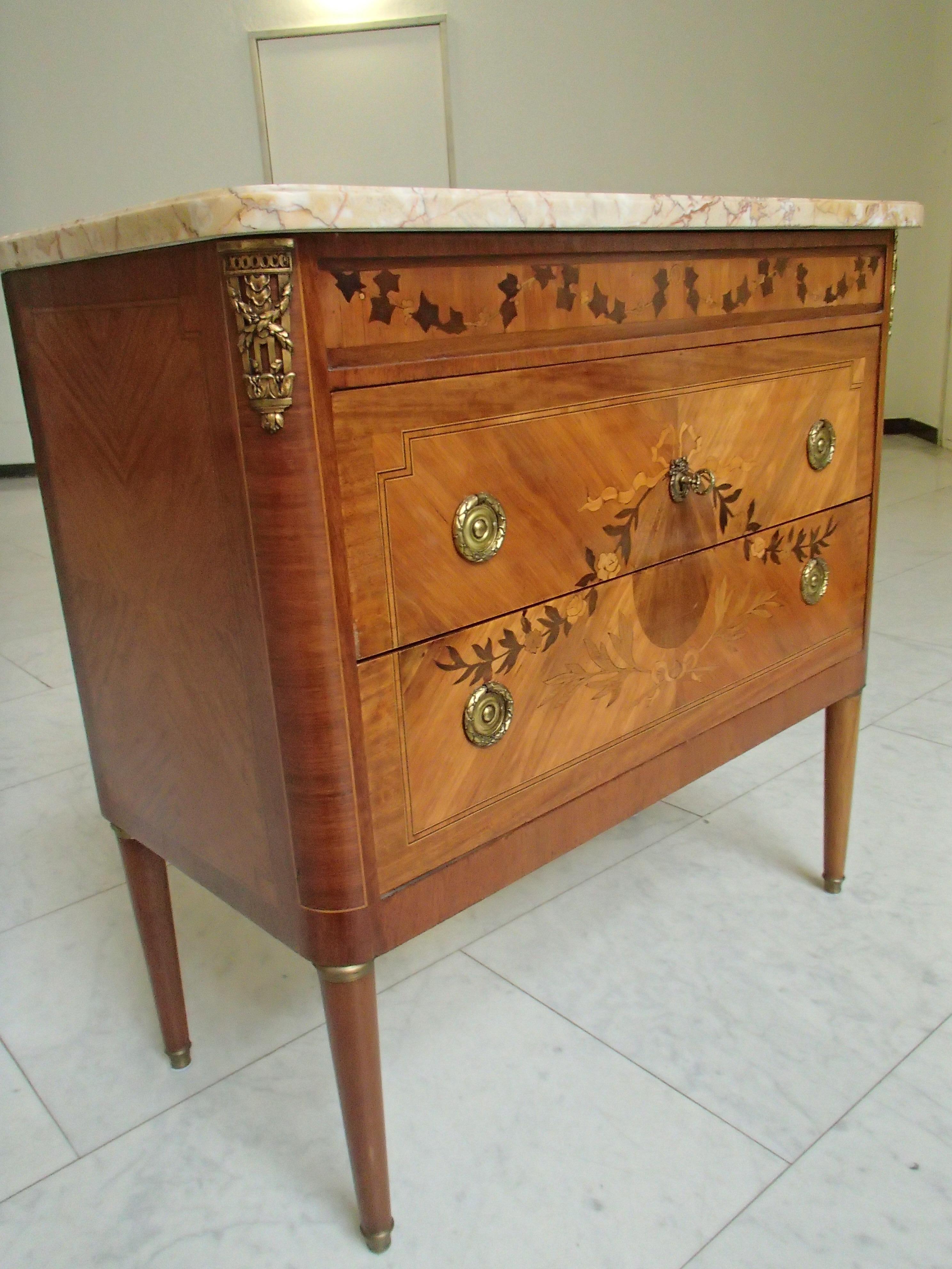 Early 20th Century 19th Century Chest of Drawers Louis XVI Style by Mercier Freres, Paris For Sale
