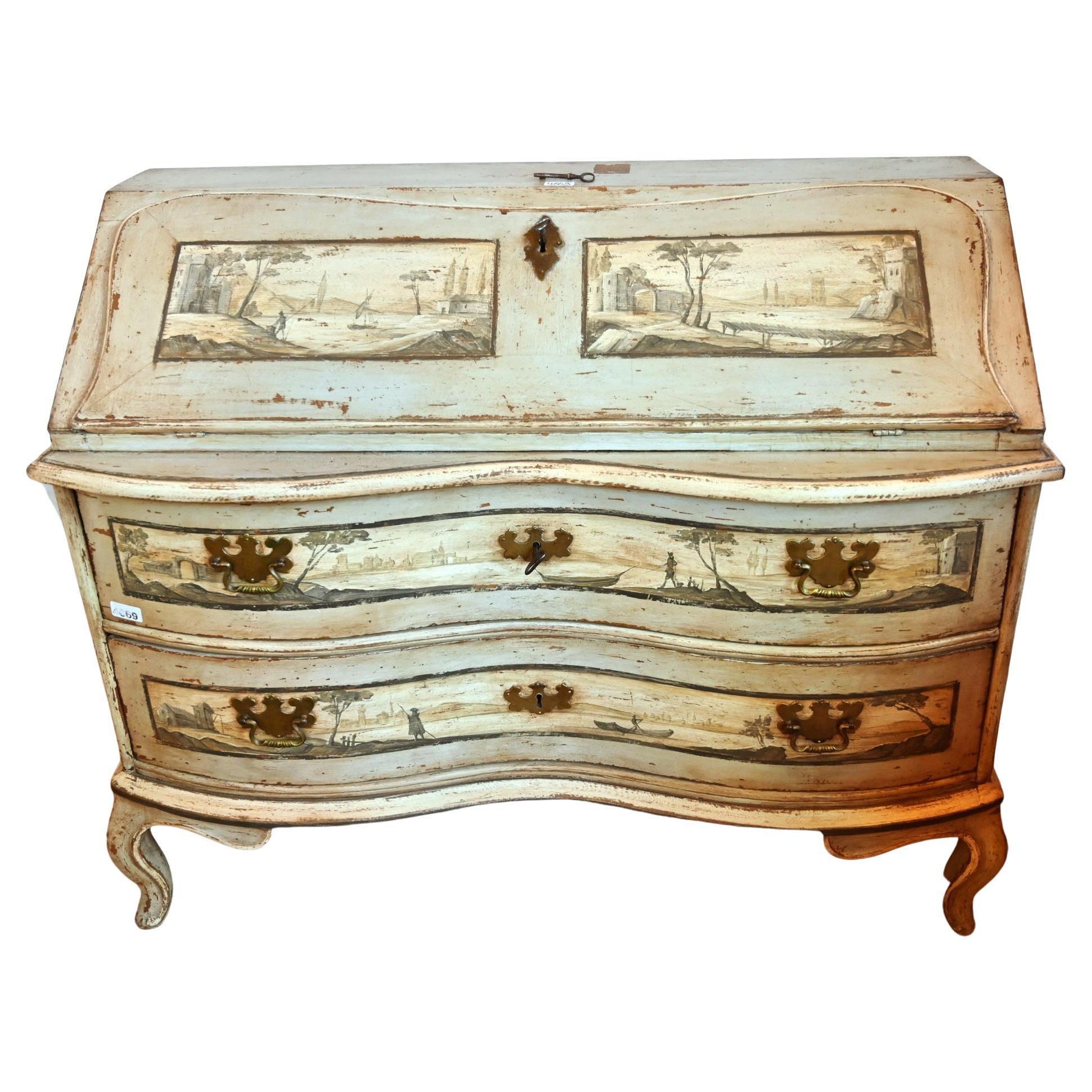 19th Century Country Style Chest of Drawers Painted  For Sale