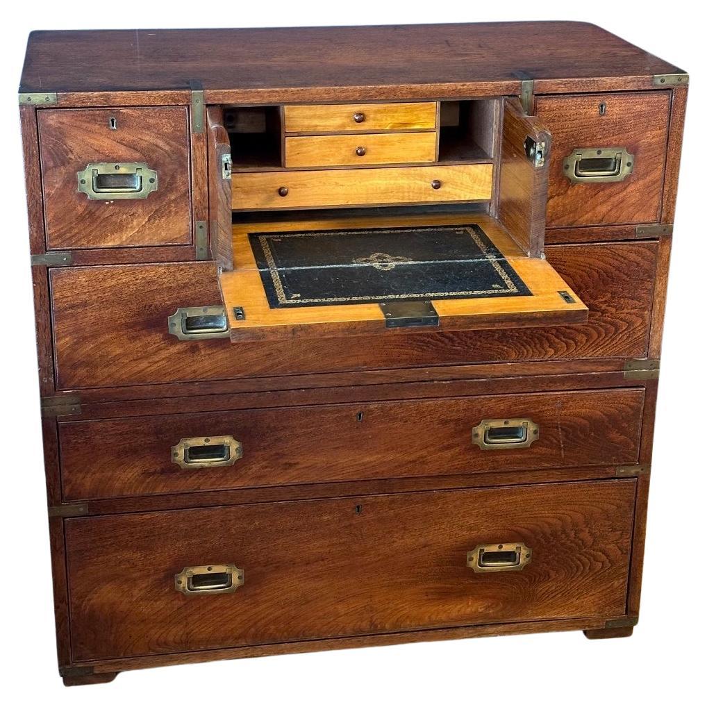 19th Century chest of drawers with secretary