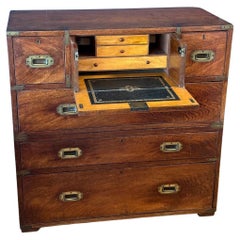 19th Century chest of drawers with secretary