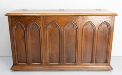 19th Century Chest or Coffer Carved Oak, French Gothic Revival Style