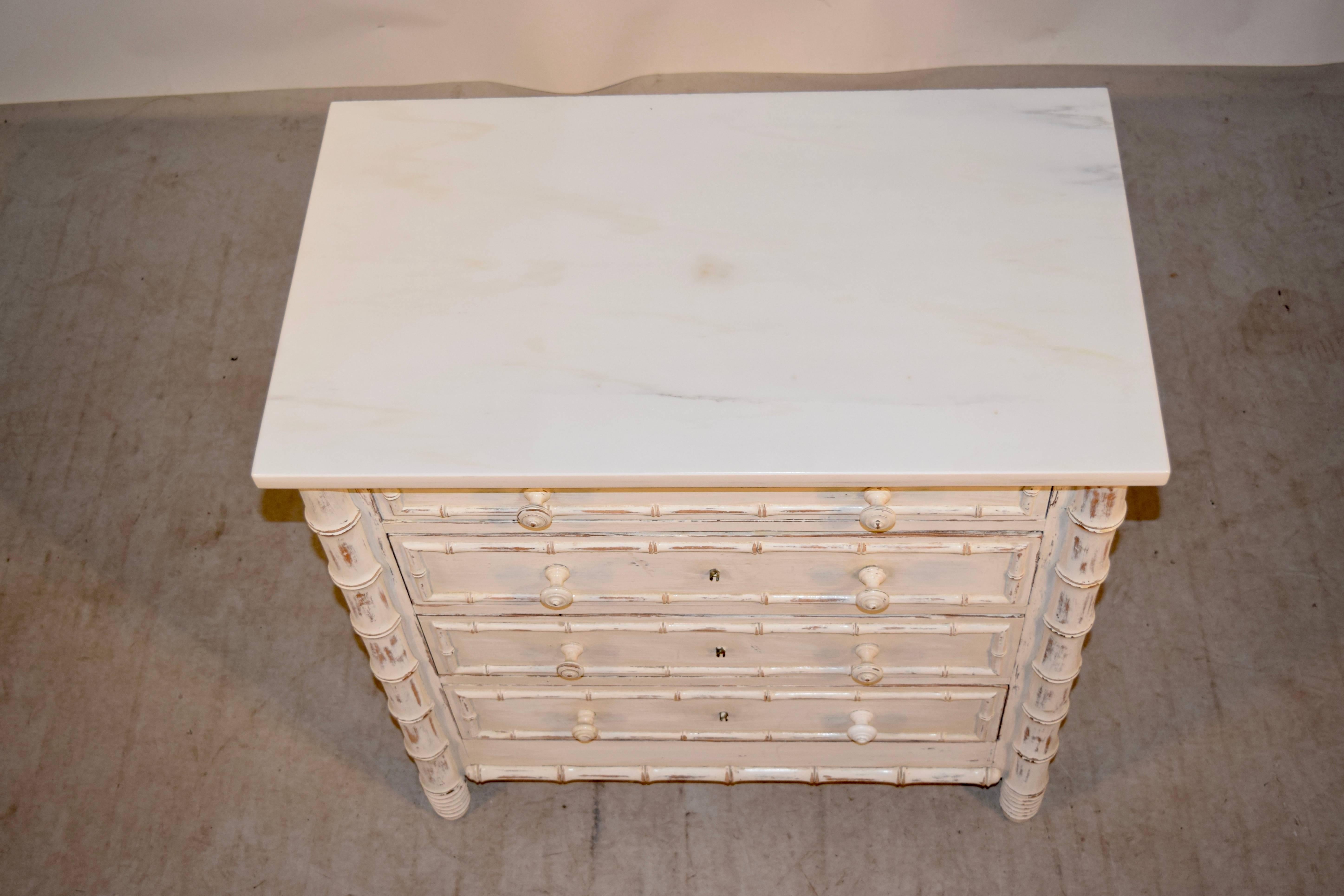 French 19th Century Chest with Marble Top