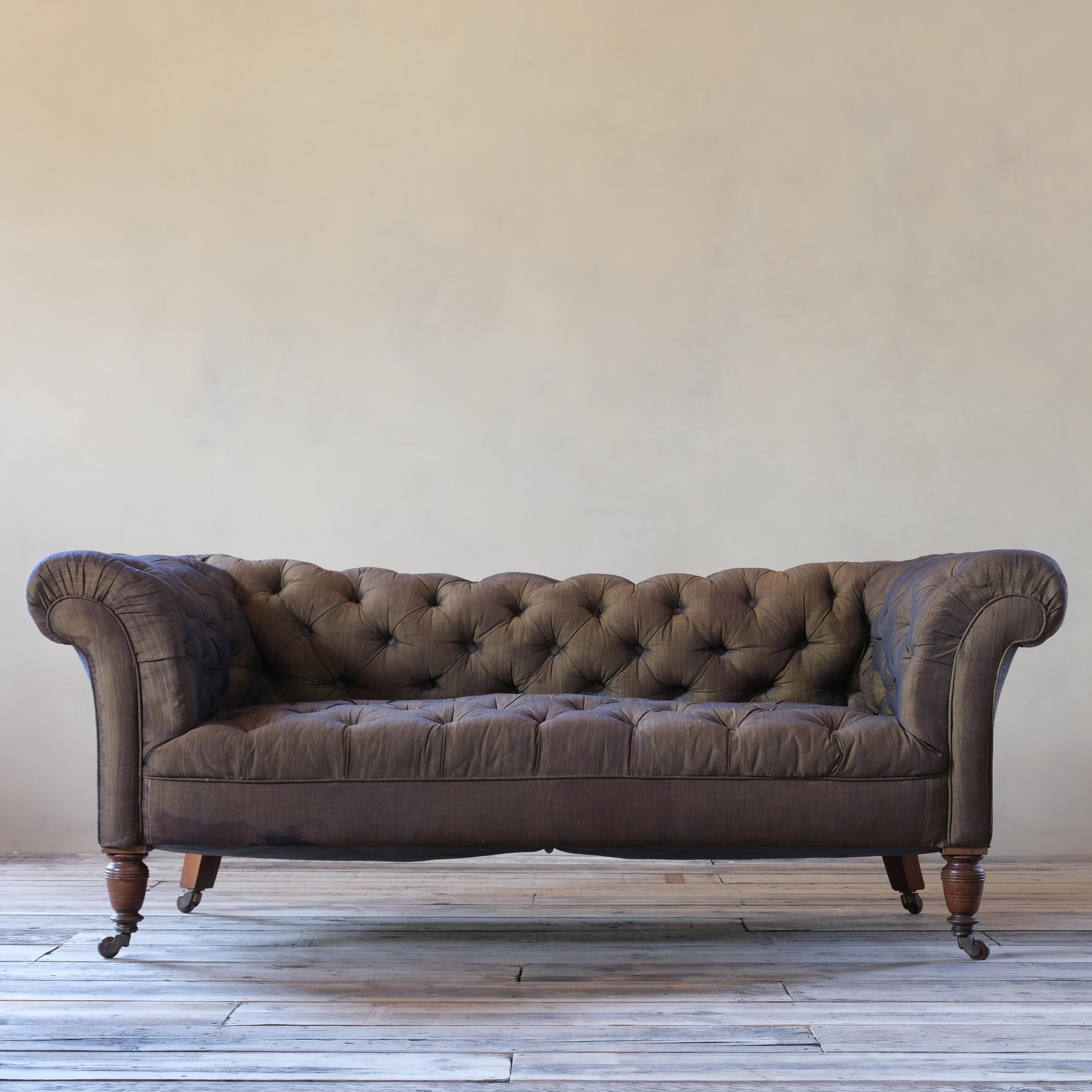 Victorian 19th Century Chesterfield Sofa by Hampton and Sons, London