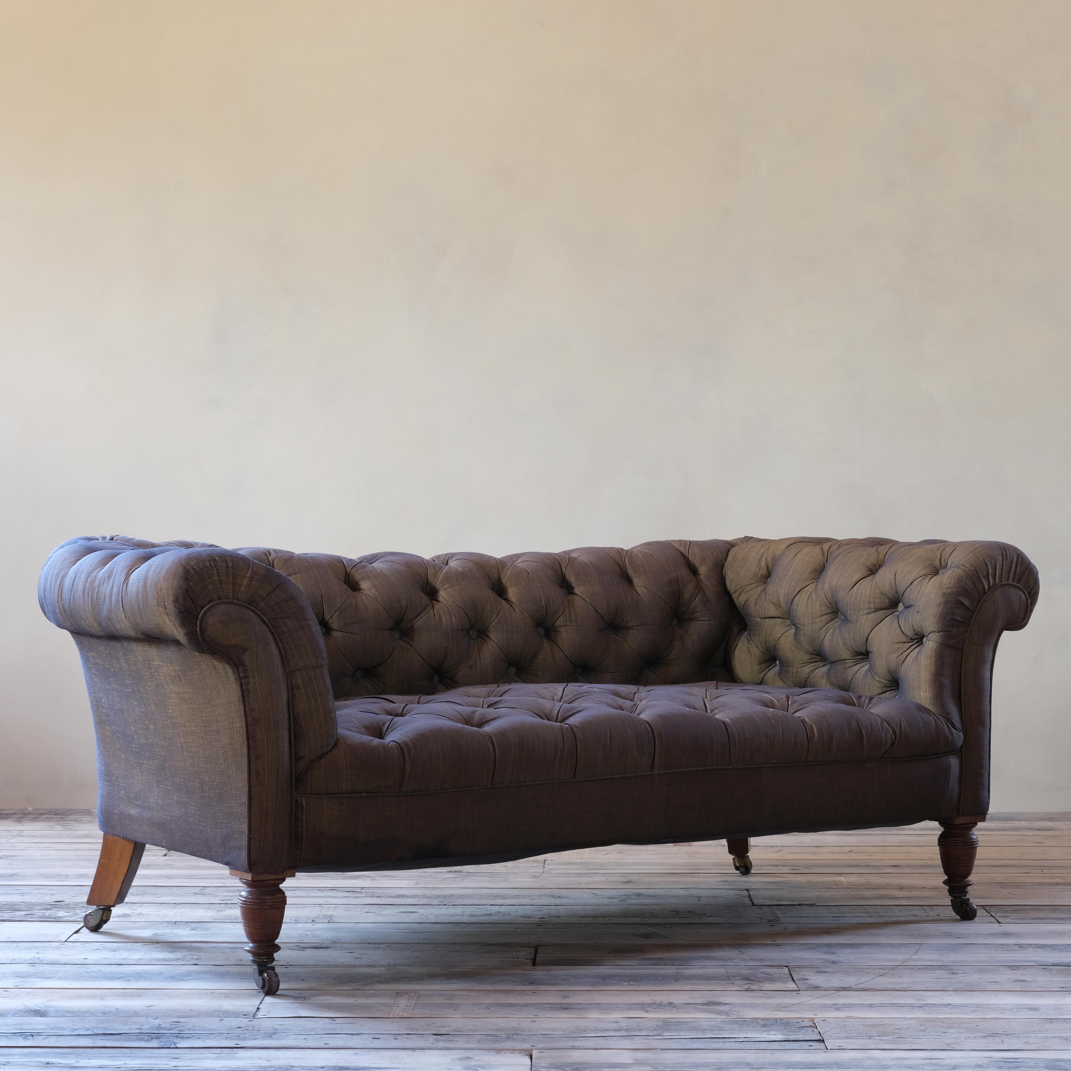 British 19th Century Chesterfield Sofa by Hampton and Sons, London