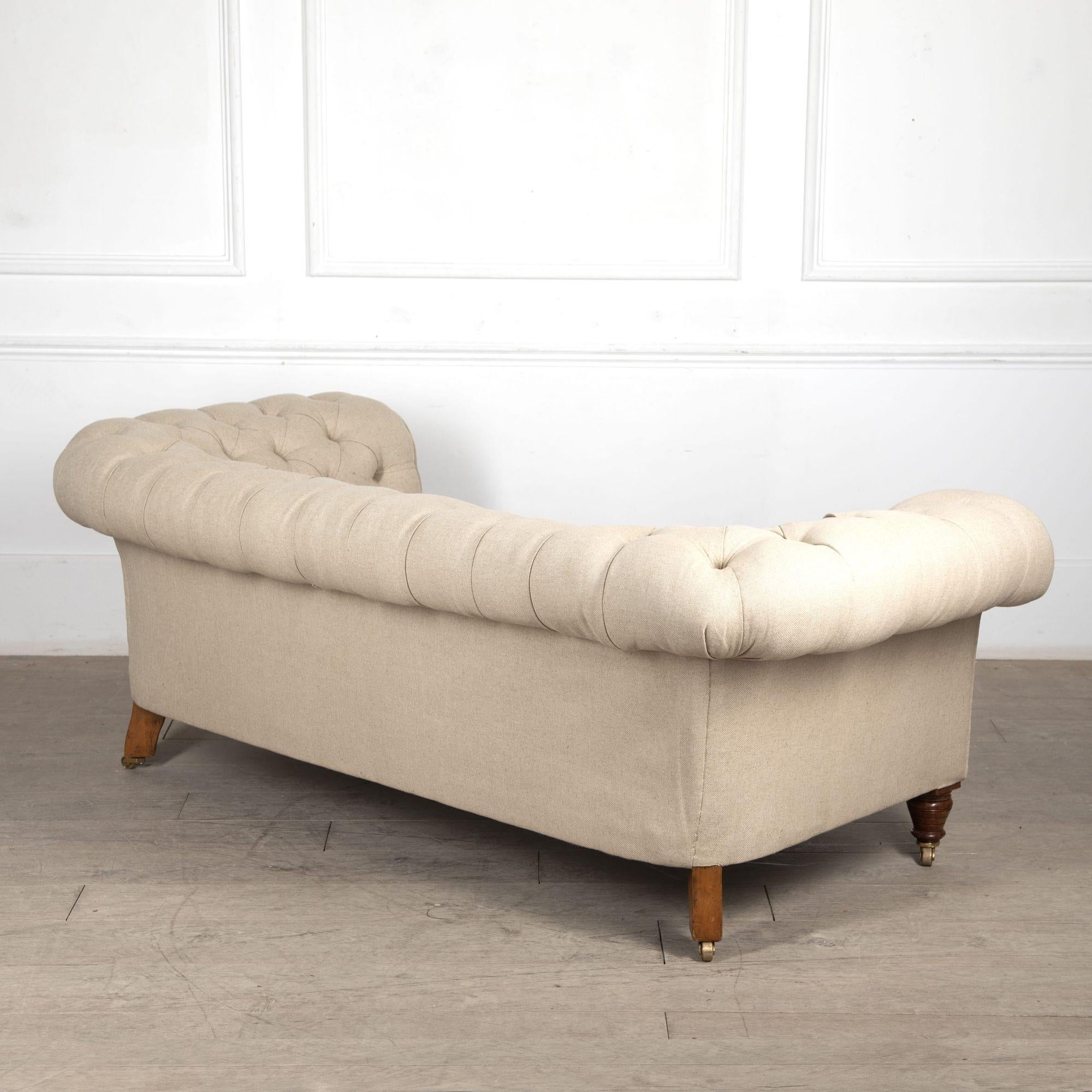 Fabric 19th Century Chesterfield Style Sofa