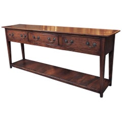 19th Century Chestnut Dresser Base with Pot Board