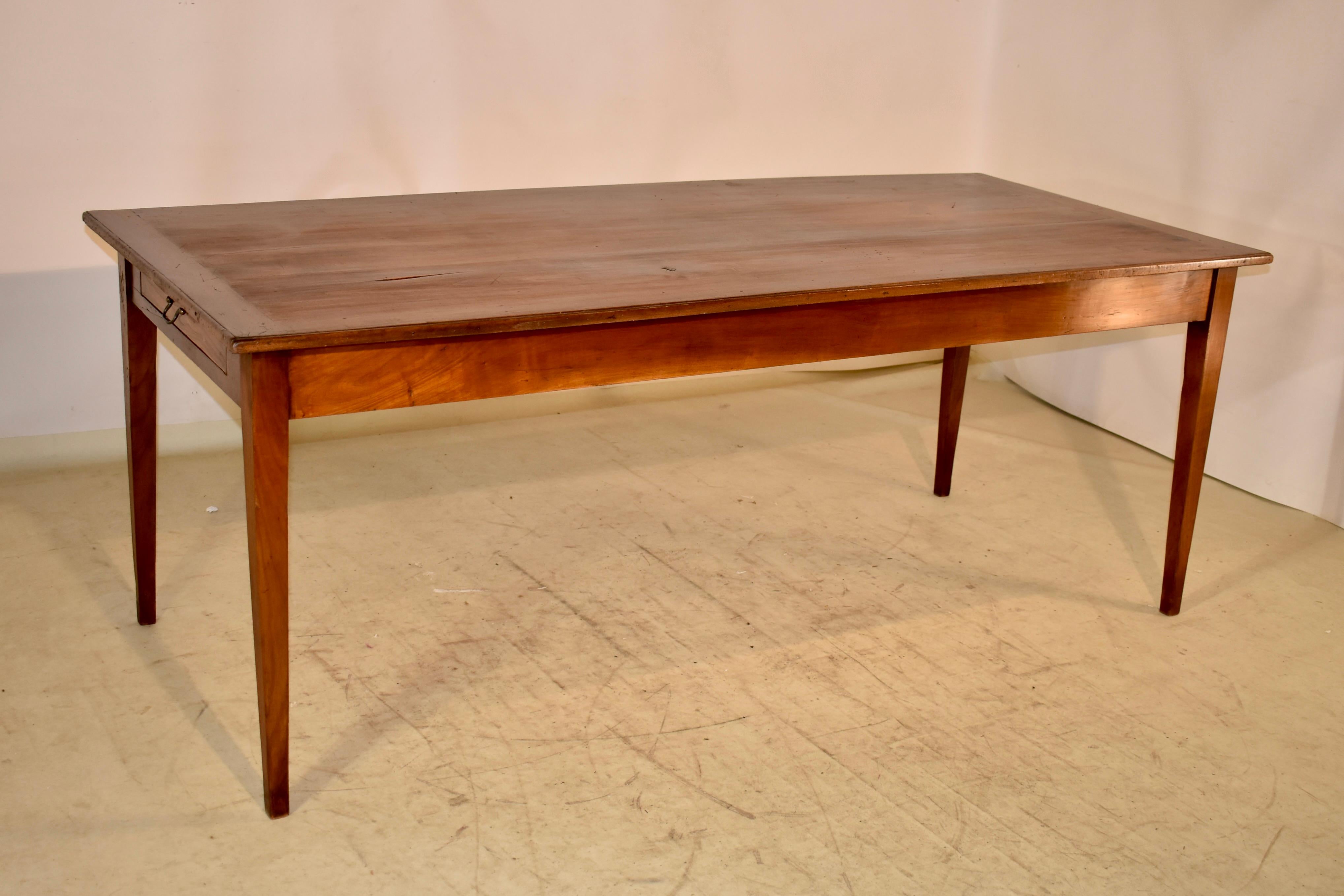 French 19th Century Chestnut Farm Table from France