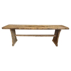 19th Century Chestnut Monastery Table Originating From Spain