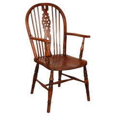 Antique 19th Century Chestnut Windsor Armchair