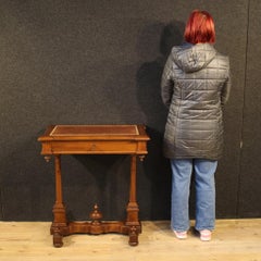 19th Century Chestnut Wood Italian Writing Table, 1880