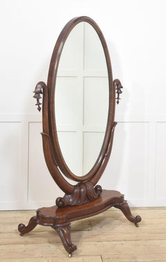 19th-century cheval mirror