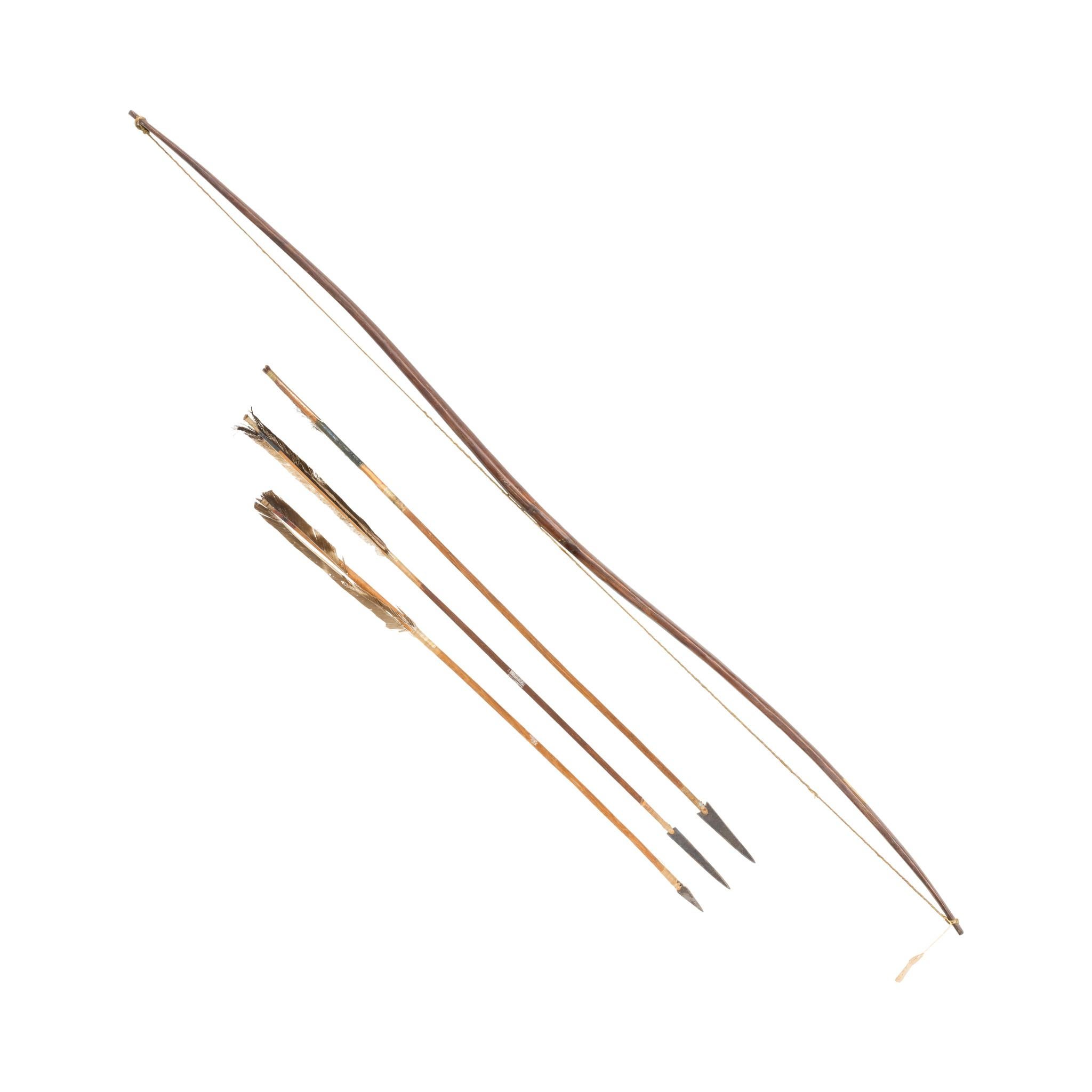 19th Century Cheyenne Bow and Arrows For Sale