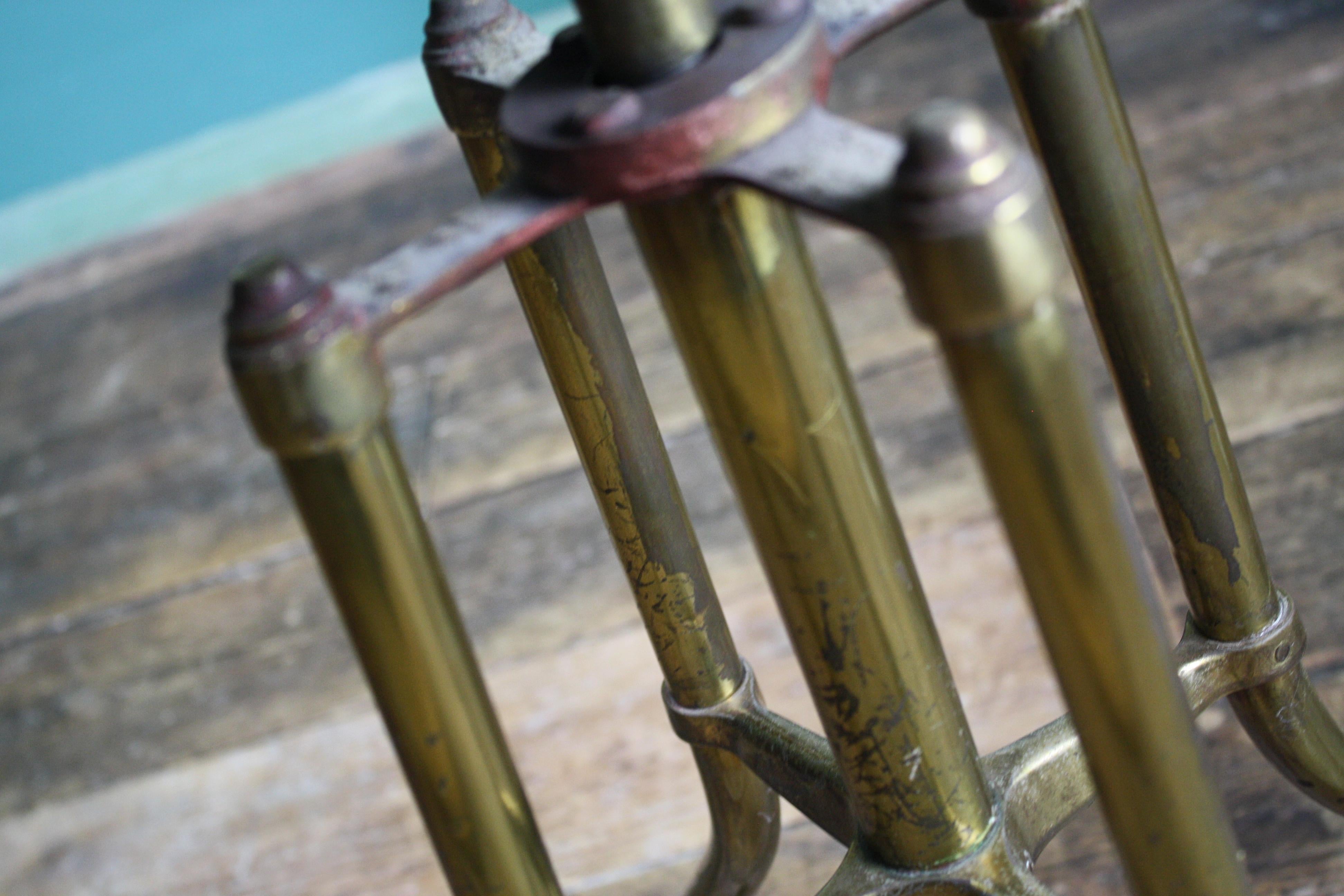 19th Century C.H.Hare Cast and Tubular Brass Adjustable Music Cello Stool In Good Condition In Lowestoft, GB