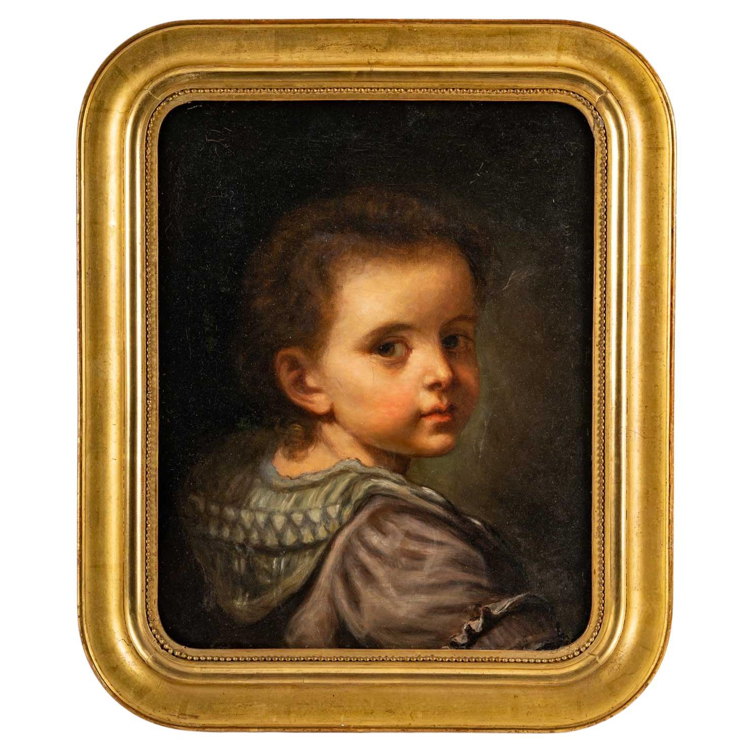 Portrait d'enfant du XIXe siècle, 1820 en vente