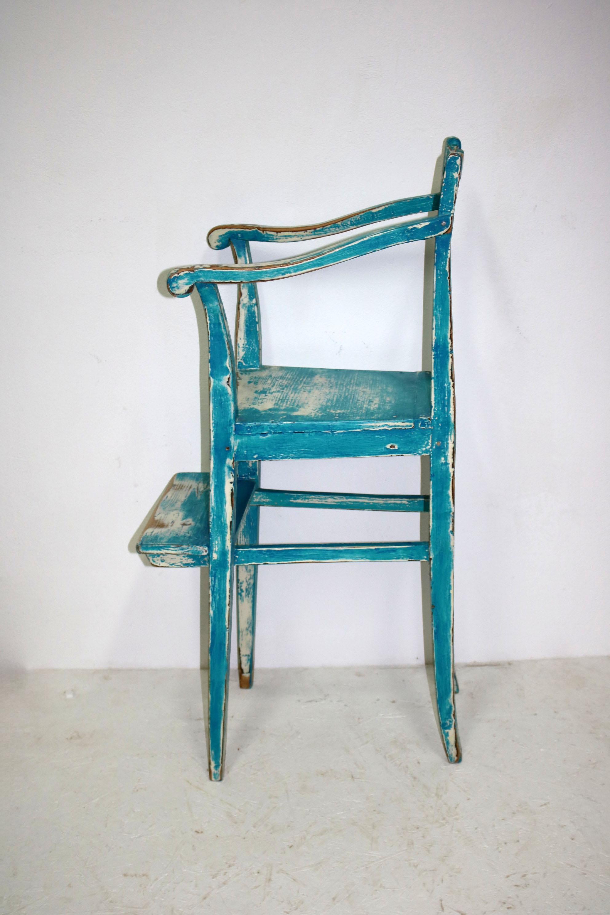 Painted 19th Century Children's Dining Chair For Sale