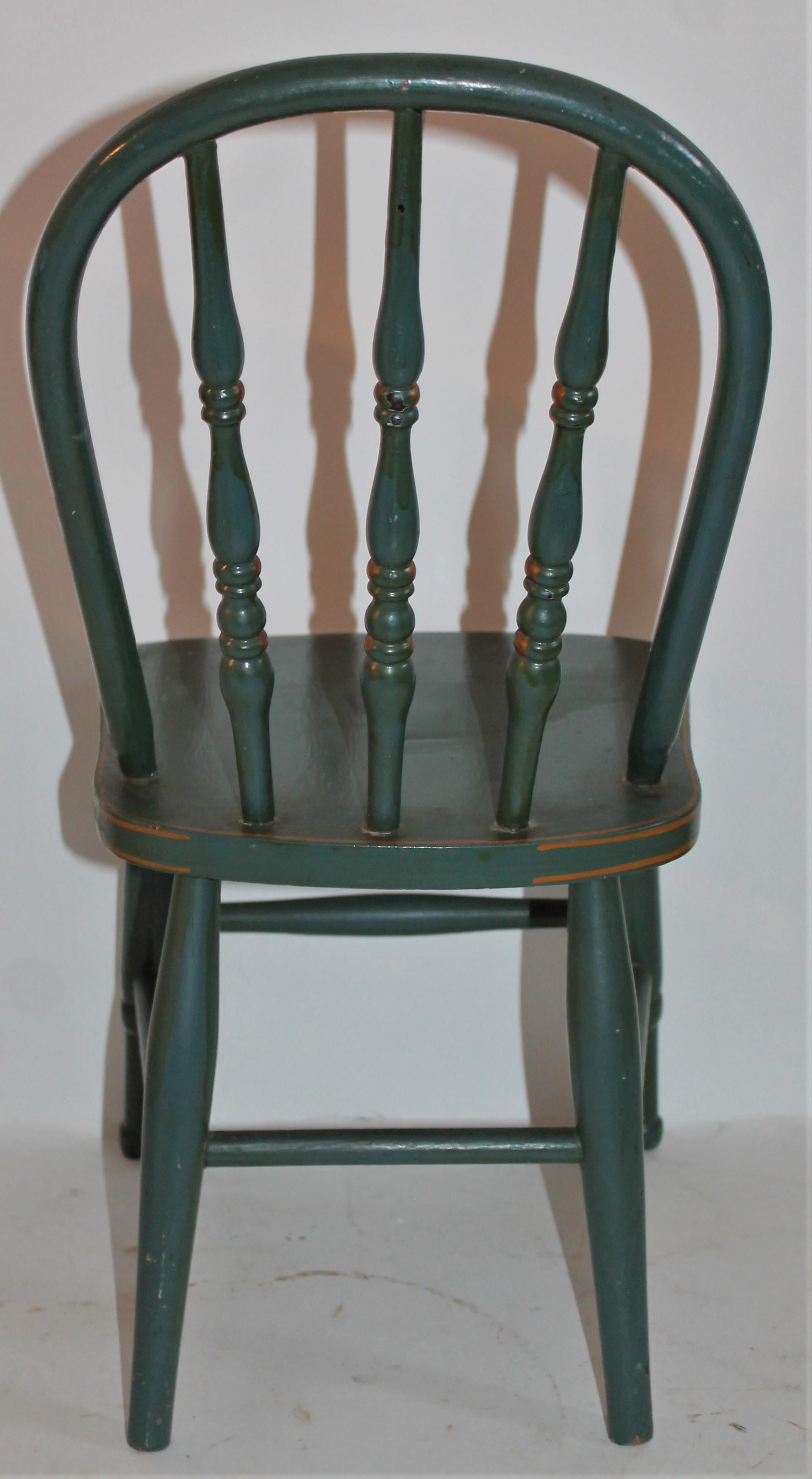 American 19th Century Children's Painted Chair For Sale