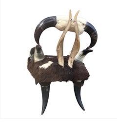 19th Century Childs Chair of Horn And Cow Hide.