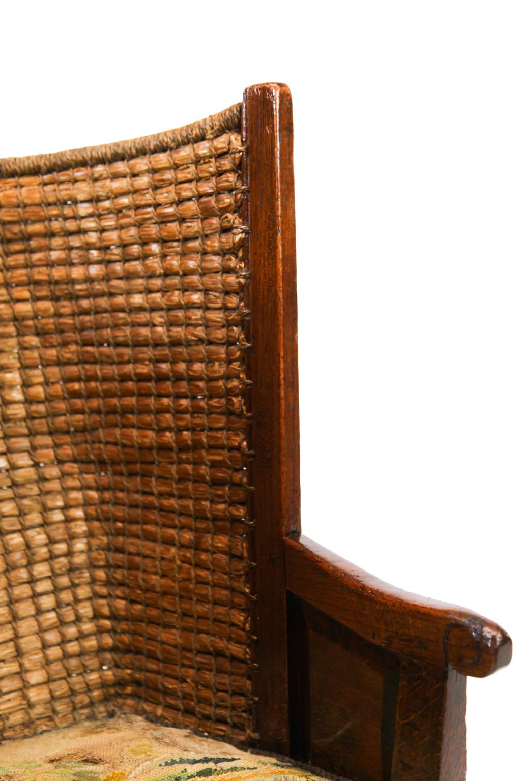 Woven 19th Century Child's Orkney Chair
