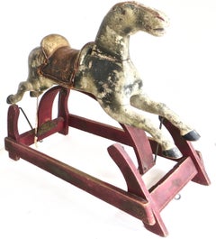 19th Century Child's Platform Rocking Horse "Glider". American. Circa 1875