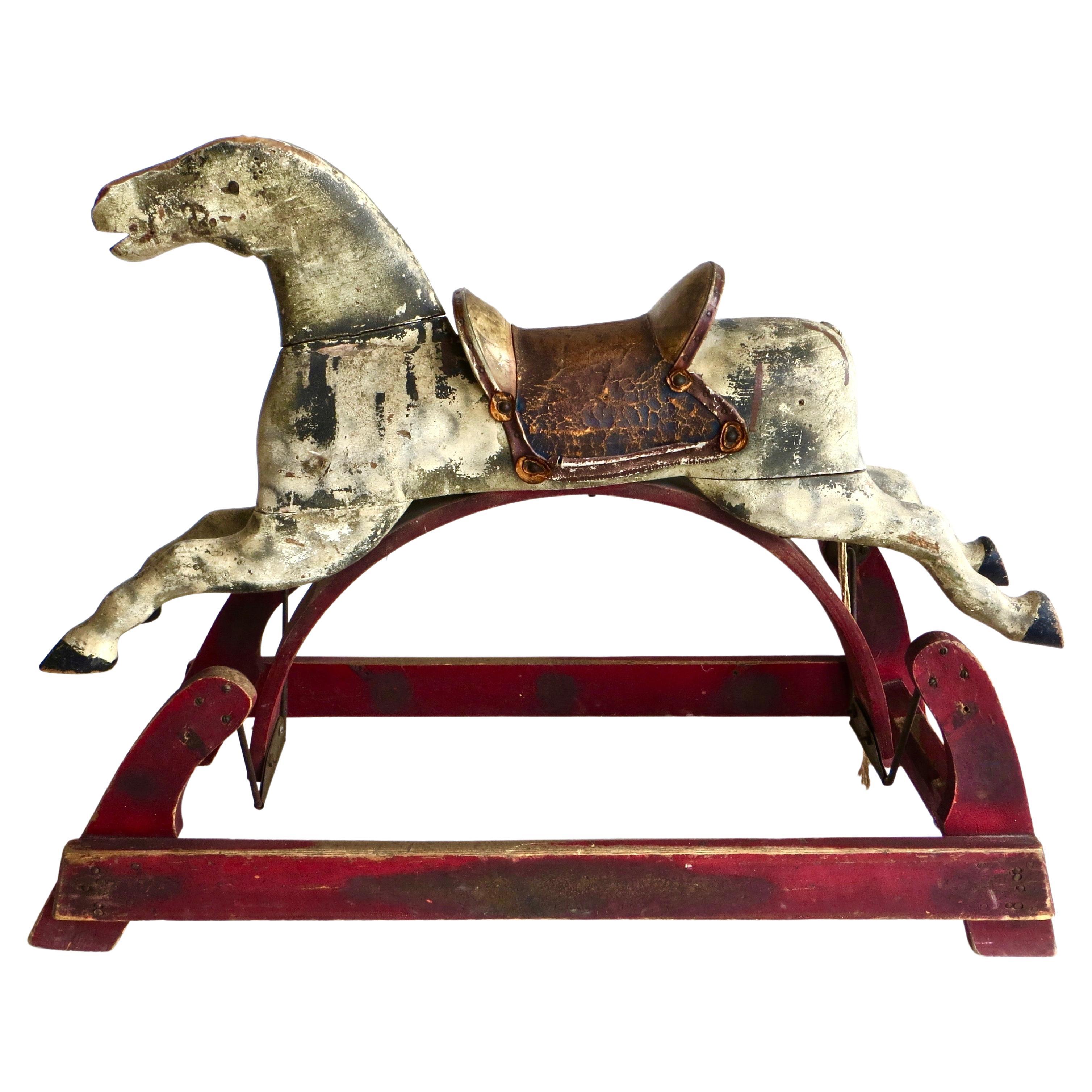 19th Century Child's Platform Rocking Horse "Glider". American. Circa 1875