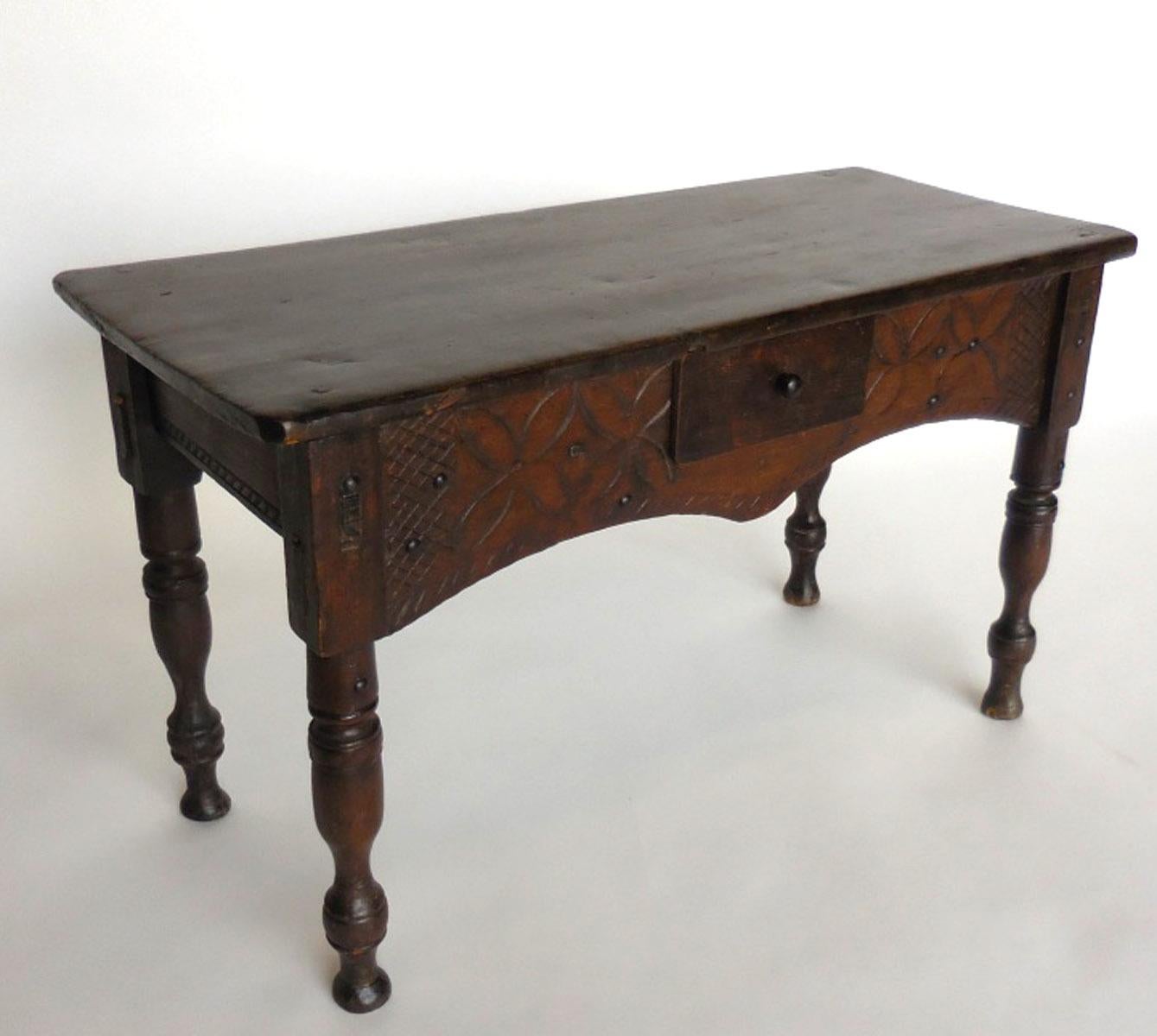 Guatemalan 19th Century Child's Table with Drawer