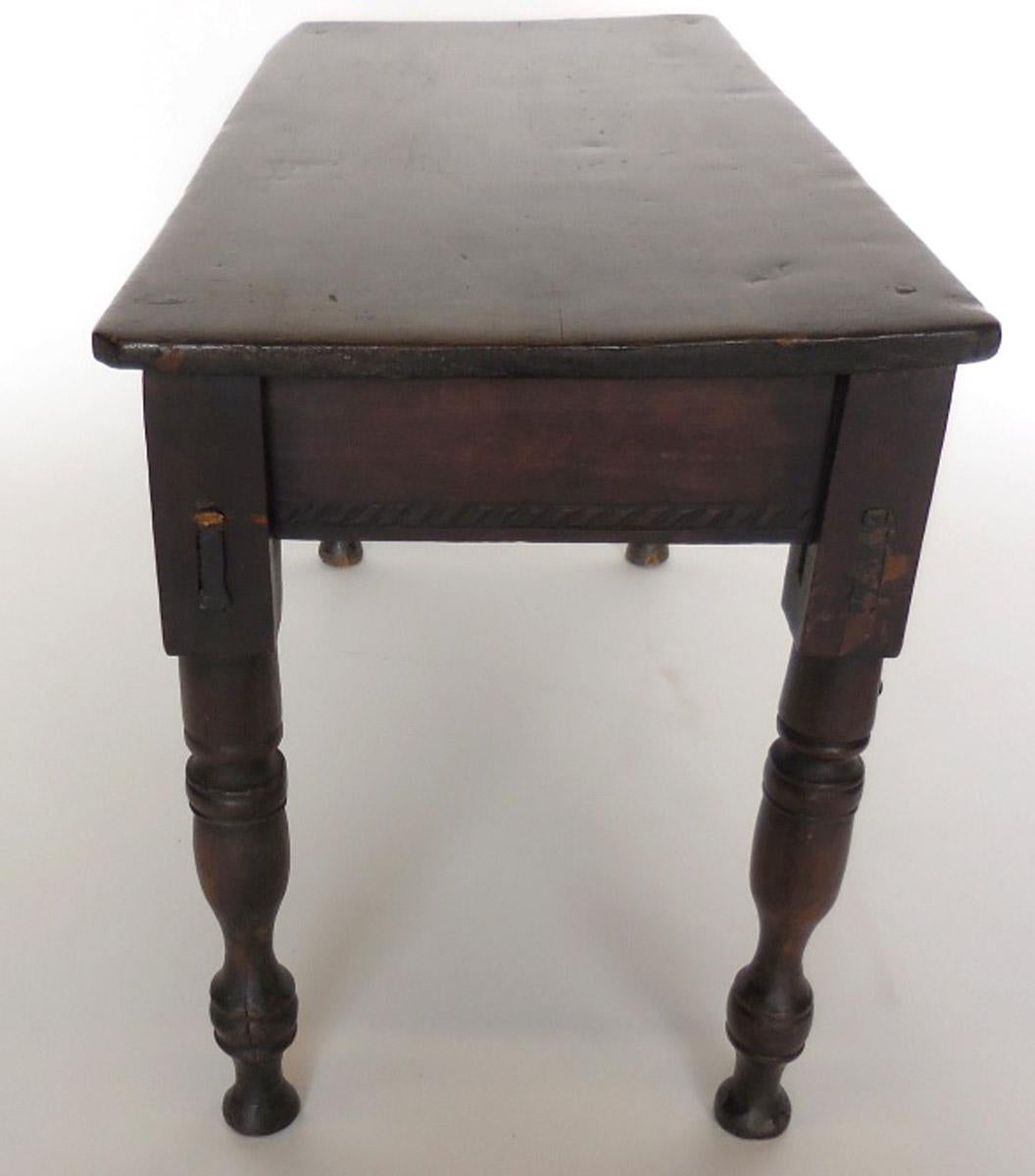 Carved 19th Century Child's Table with Drawer
