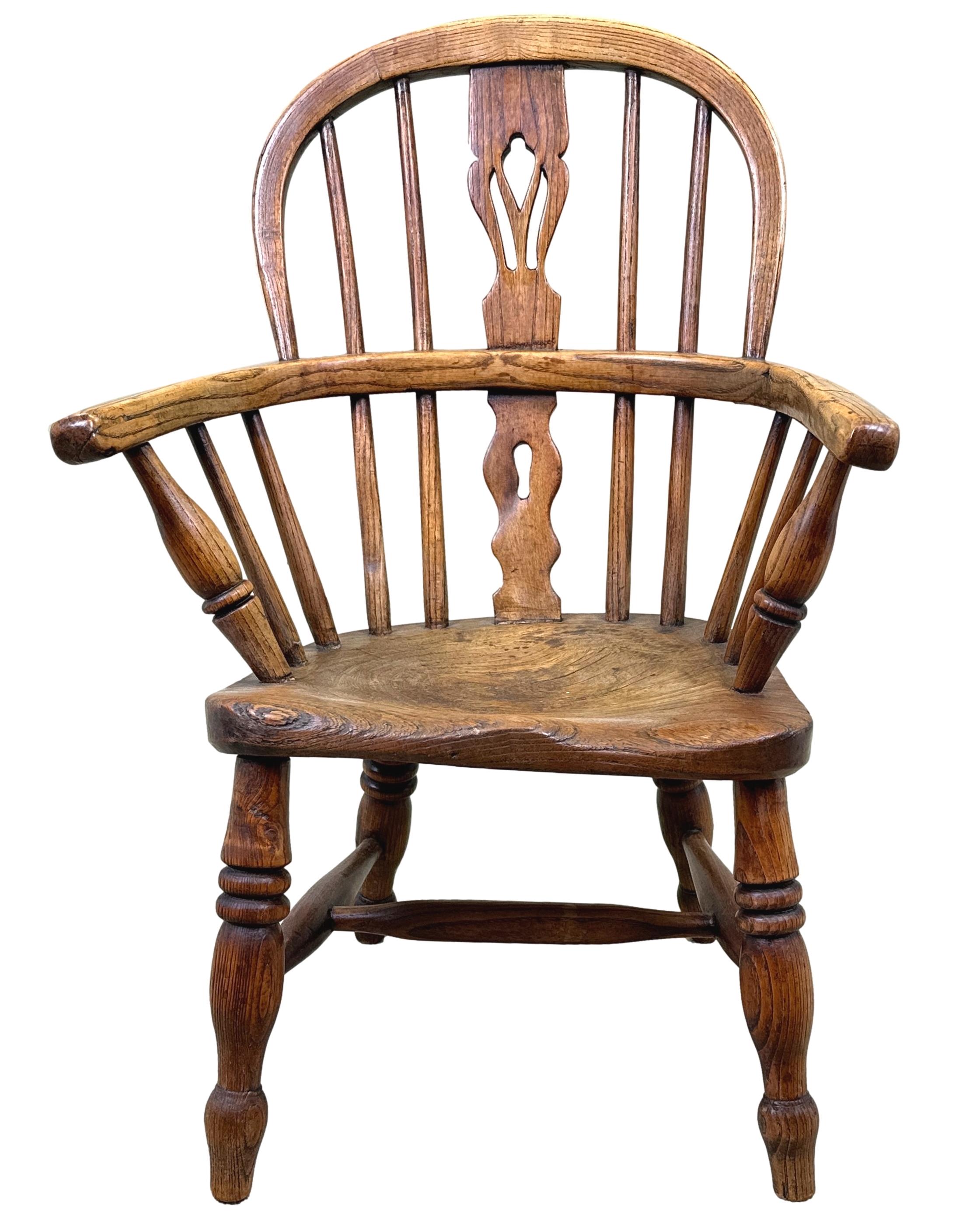 English 19th Century Childs Windsor Armchair For Sale