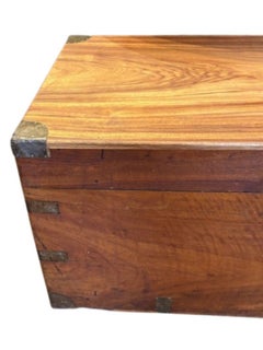 19th Century China Trade Brass Bound Camphor Wood Sea Chest