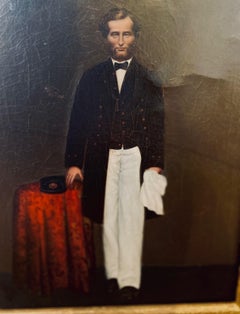 19th Century China Trade Pair of Portraits of Sea Captain and Wife