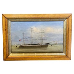 Paesaggio marino China Trade del XIX secolo con la nave Avon all'ancora di Lai Fong