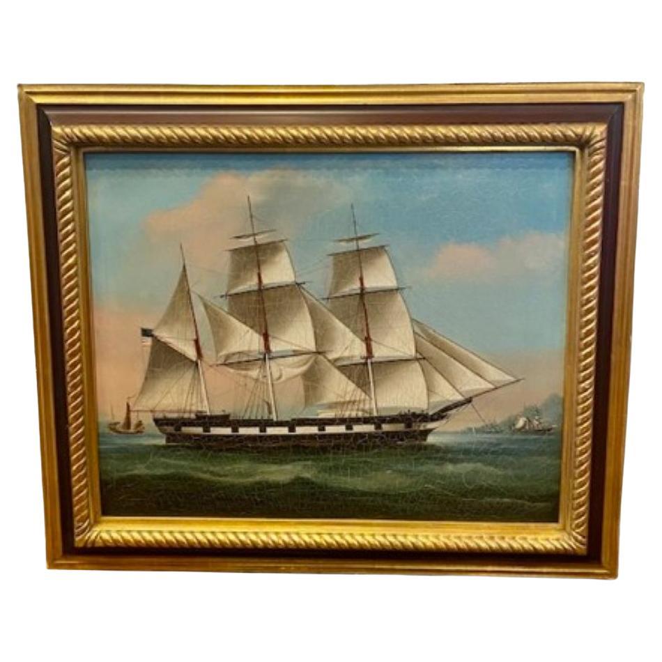 Nave China Trade del XIX secolo Ritratto della nave clipper americana ORIENTAL