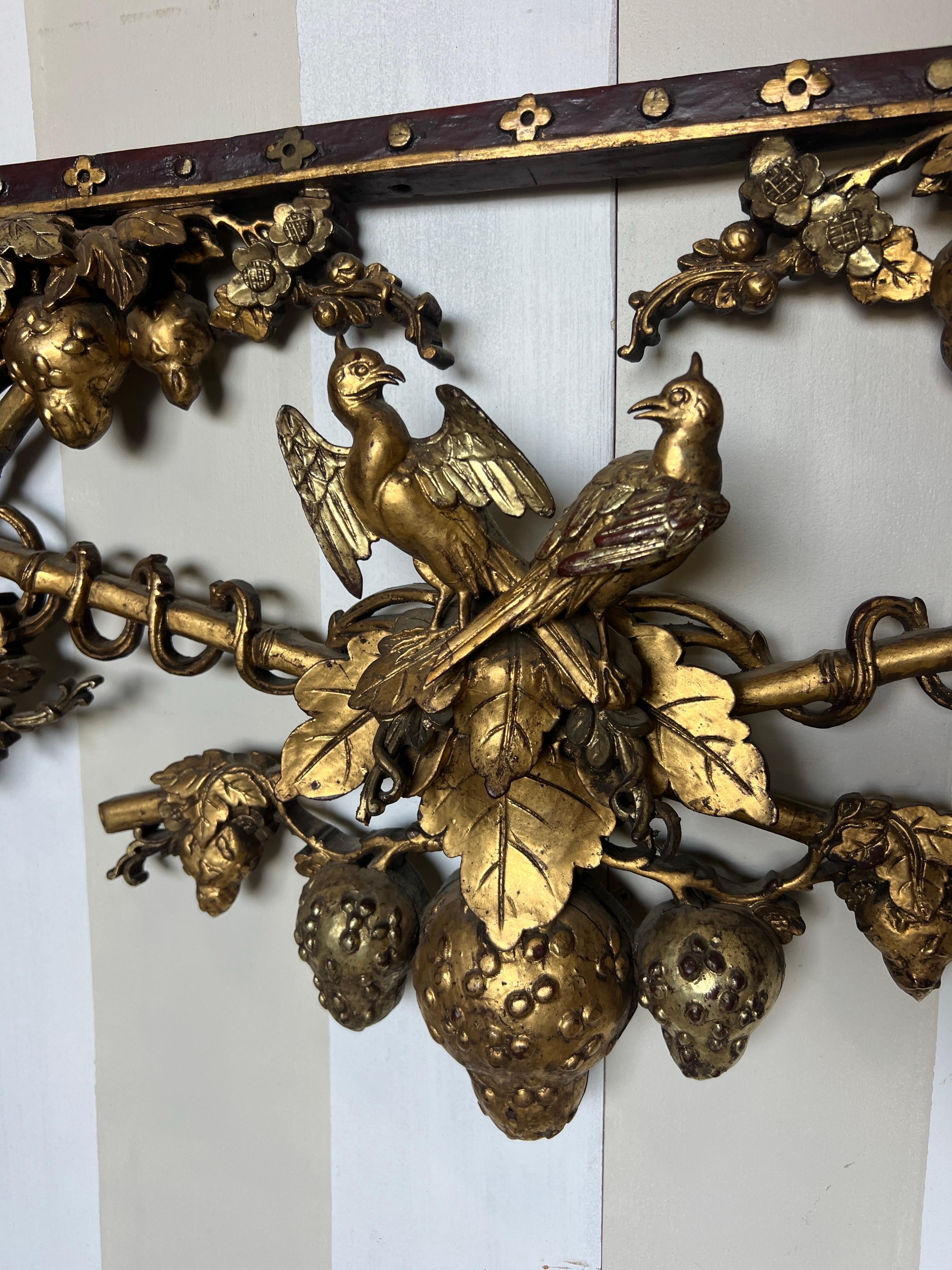 Giltwood 19th Century Chinese Altar and Door Surround- Could be used as a mirror frame For Sale