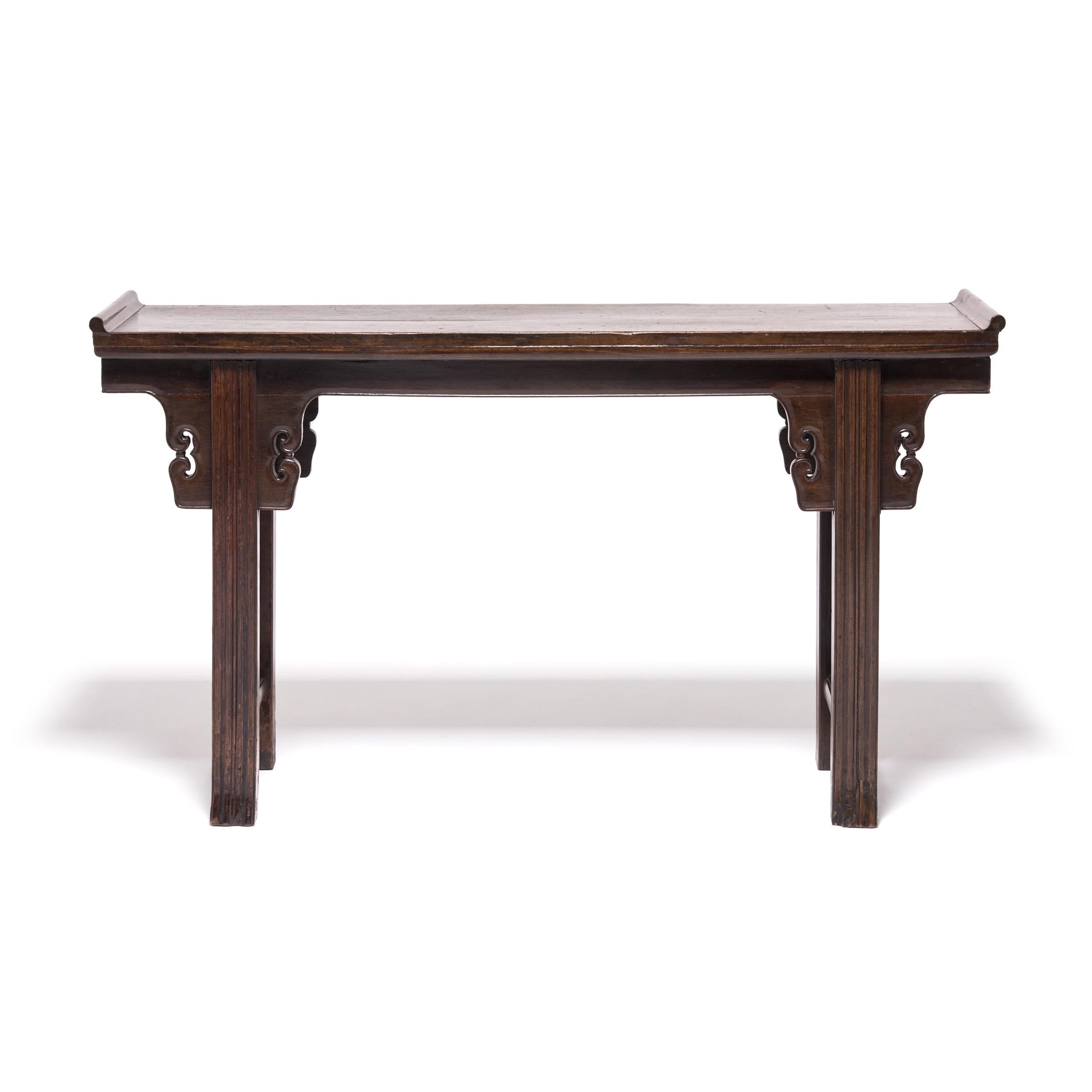 Qing Chinese Altar Table with Everted Ends, c. 1850 For Sale