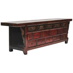 19th Century Chinese Altar Elmwood Sideboard