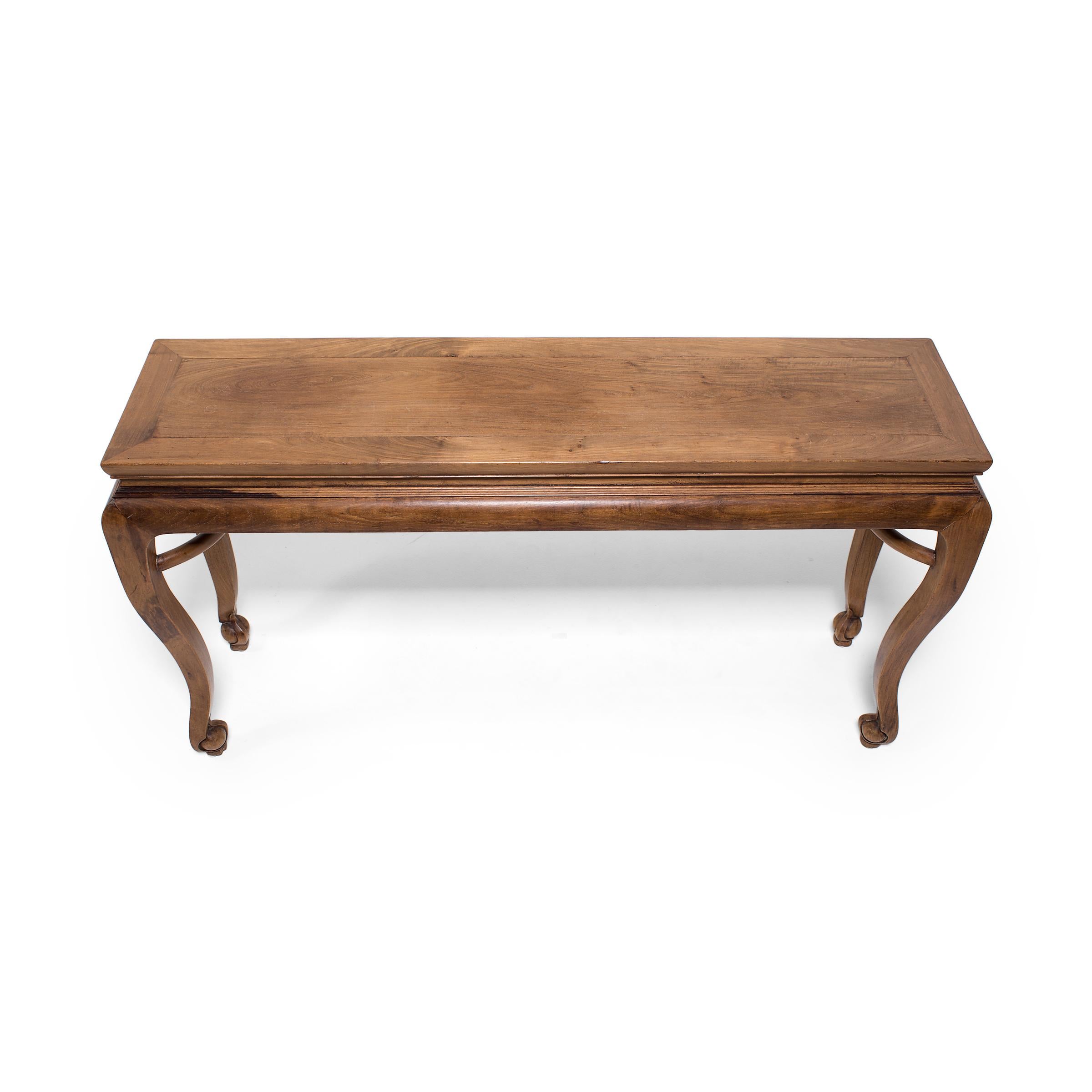 Wood 20th Century Chinese Altar Table with Ball Feet