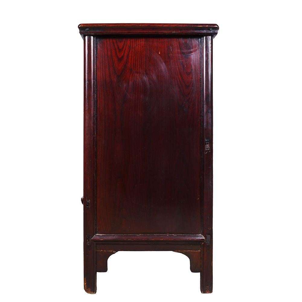 19th Century Chinese Antique Carved Shan XI 5 Drawers Cabinet/Side Table  For Sale 6