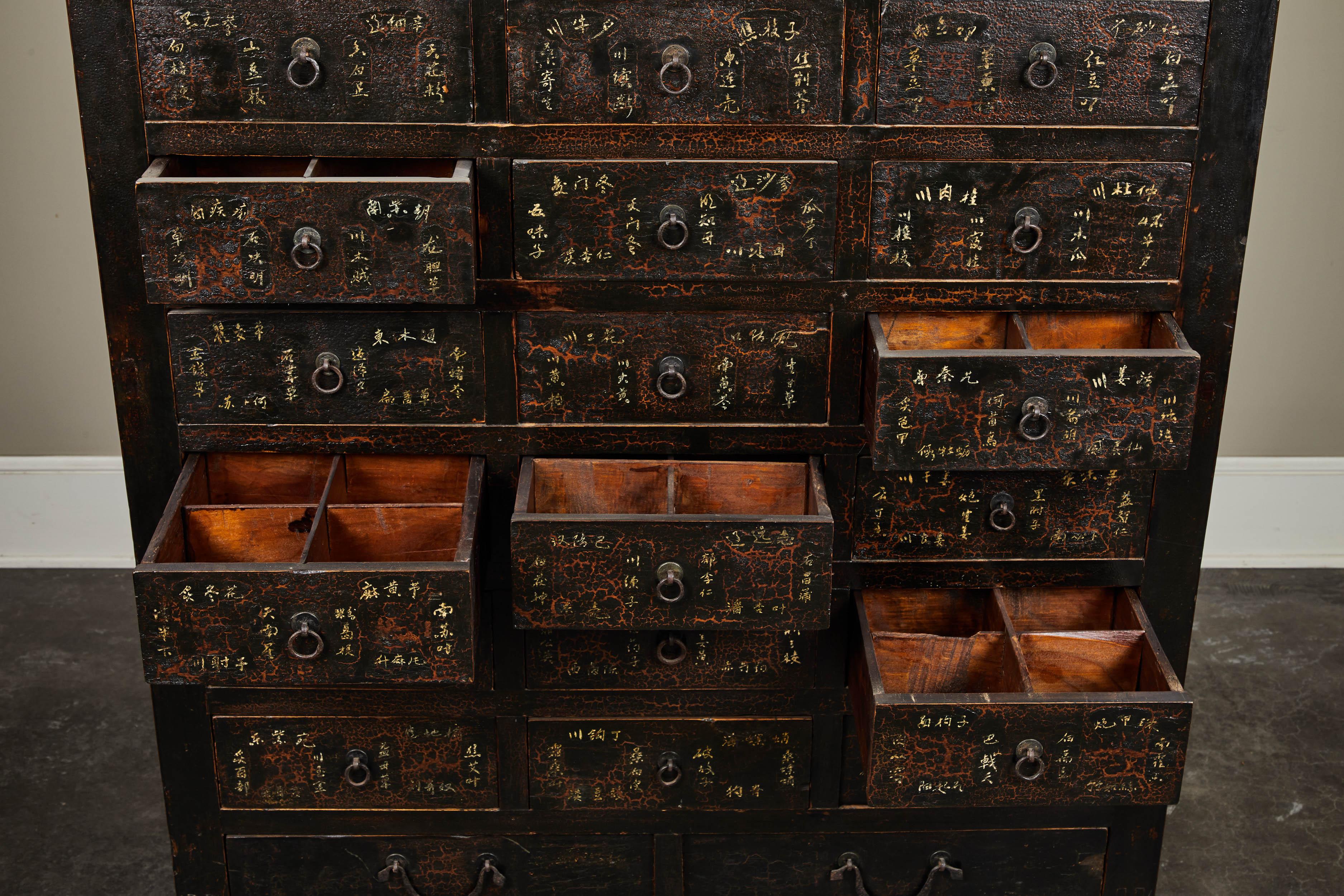 Chinesischer Apothekerschrank mit Schubladen aus dem 19. Jahrhundert (Chinesischer Export) im Angebot