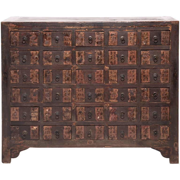 19th Century Chinese Apothecary Chest, Chinese Apothecary Cabinet History
