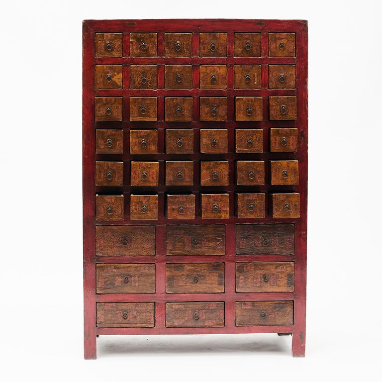 Qing 19th Century Chinese Apothecary Medicine Cabinet with 45 Drawers For Sale